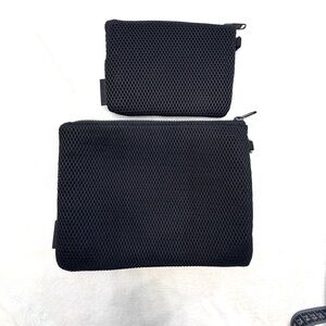 Dagne Dover Mesh Pouch Bag Set Blak like new sold as a set